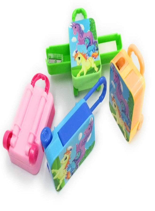 Tera13 TERA 13 Unicorn Eraser for Girls (6 Pcs) Girls Eraser Sharpener Set, Unicorn Sharpener Eraser Kit, Suitcase Shape Eraser, Return Gifts Eraser Sharpener Combo for Kids School Stationary Items - Image 4